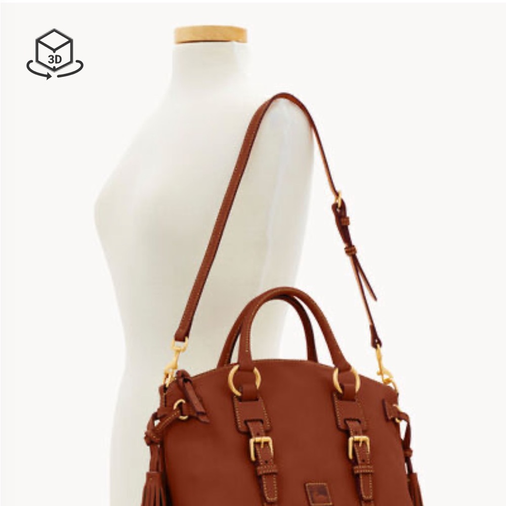Dooney & Bourke Bristol satchel in chestnut color - Picture 7 of 13